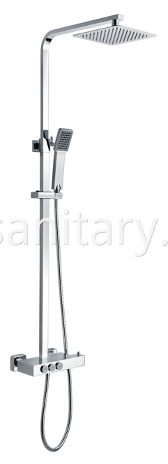 Chrome Plated Thermostatic Shower Mixer With Shelf